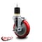 Service Caster 5'' Red Poly Swivel 1-7/8'' Expanding Stem Caster with Brake SCC-EX20S514-PPUB-RED-TLB-178 - alternate 3